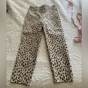 NWOT. Premiere leopard print pull on pant. Size 6.